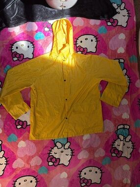Kids Yellow Hooded Raincoat - Unbranded